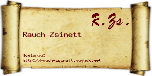 Rauch Zsinett névjegykártya
